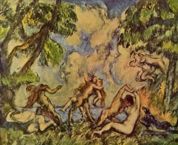 célébration de santa maria della rosa Tableau Peinture - Bacchanales La bataille de l’amour Paul Cézanne